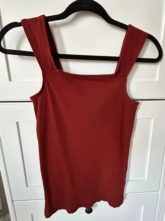 Maurices Rust Square Neck Ribbed Tank - Picture 2 of 5